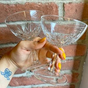 Vintage French Crystal Coupes (4pc)